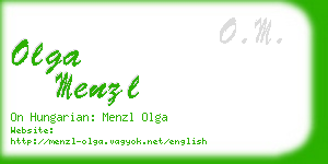 olga menzl business card